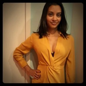 Topshop mustard dress